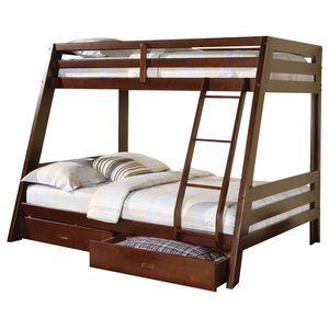 Jason Bunk Bed With Storage Ladder And, Jason Espresso Bunk Bed