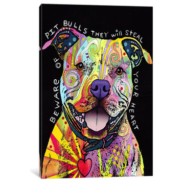 "Beware Of Pit Bulls" Wrapped Canvas Art Print, 40x26x1.5