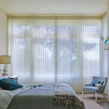Traditional Linen Bedroom Custom Window Sheers by Hunter Douglas