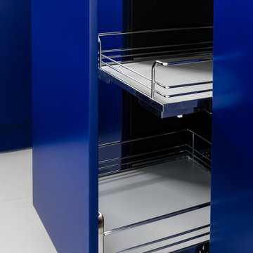 Striking Blue Cabinets