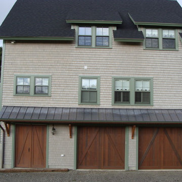 Lead coated copper roof panels and copper gutter installation