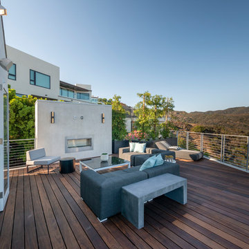 Master Bedroom outdoor living area with fireplace