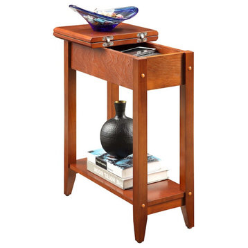 Convenience Concepts American Heritage Flip Top End Table, Cherry