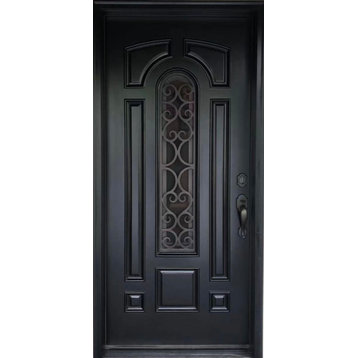 Forever Doors, Exterior Front Entry Composite Door AR09C, 36"x80", BOTH