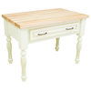 Hardware Resources ISL03-AWH White Kitchen Island, Without Top