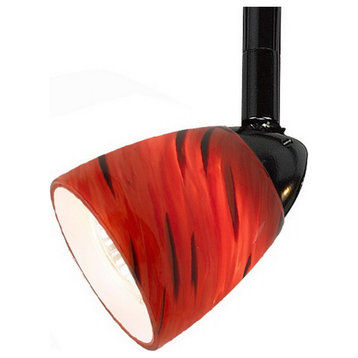 HT Track Light With Glass Shade, Red Spot