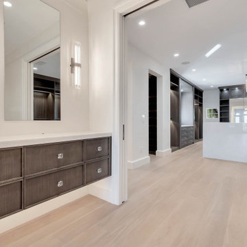 Floating Vestibule Keydrop Featuring Rift Cut White Oak