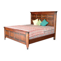 Solid Eco-Friendly Mango Wood Panel Bed - Panel Beds