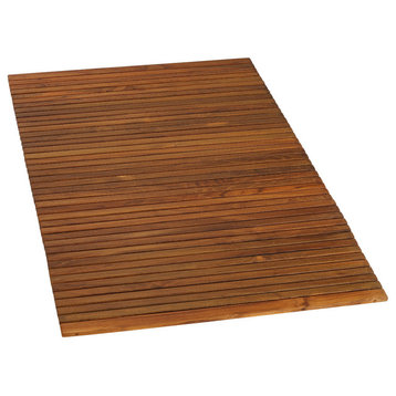 Oskar String Spa Shower Mat, Solid Teak Wood Oiled Finish
