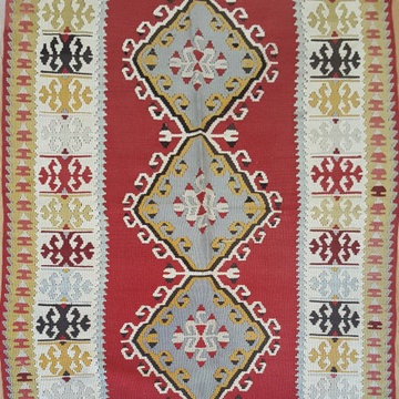 Vintage 6x3 Berber Colorful Kilim Area Rug, Unique Wool Gothic Bedroom Fringe Ca
