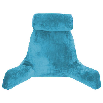 Husband Pillow Bedrest Reading & Support Bed Backrest With Arms, Teal