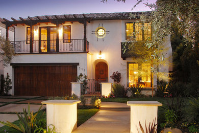 Inspiration for a mediterranean exterior home remodel in Los Angeles