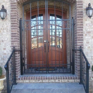 Wrought Iron Security Door and Hand Rails