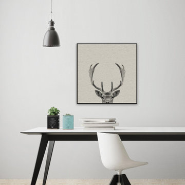"Buck Surprise" Floater Framed Painting Print on Canvas