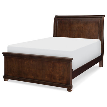 Canterbury Complete Sleigh Bed, Full, Warm Cherry