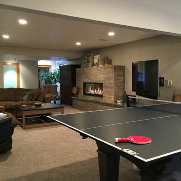 Unfinished Basement Remodeled into Modern Fun Space!