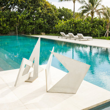 Wet Edge Custom Designed Artistic Pool in Hillsboro Beach, Florida