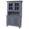 Eagle Furniture, 52" Modern Country Hutch and Buffet, Iron Ore, With Hutch