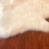 Super Soft Faux Sheepskin Silky Shag Rug, Cream, 4'x6'