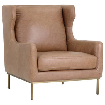 Leonius Lounge Chair, Marseille Camel Leather