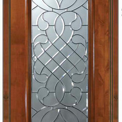 Prehung Exterior Single Door 80 Alder Savoy Full Lite Glass - Front Doors