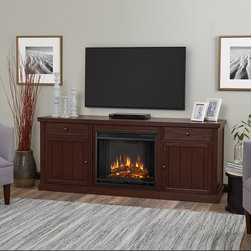 Cassidy - Entertainment Fireplace Mantel in Chestnut Oak - Indoor Fireplaces