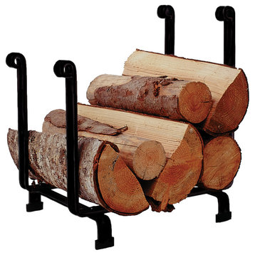 Handcrafted Indoor & Outdoor Hearth Fireplace Log Rack Black