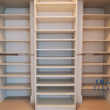 Master Walk In Closet - Etched White Chocolate Designed By Smart Closets