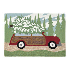 Liora Manne Frontporch Woody Wonderland Indoor/Outdoor Rug Pine 1'8"x2' 6"