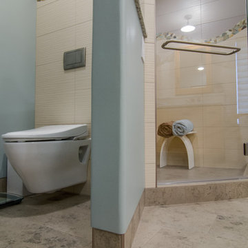 A warm inviting masterbath that is your own spa to relax in.