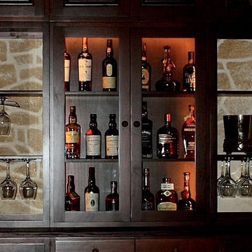 Wine Tasting/Bar Area - A Convenient Addition to this Residential Wine Cellar TX