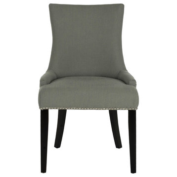 Safavieh Lester Dining Chairs, Set of 2, Granite III, Fabric, Espresso
