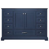 Lexora Home Dukes 48" Vanity Cabinet in Navy Blue