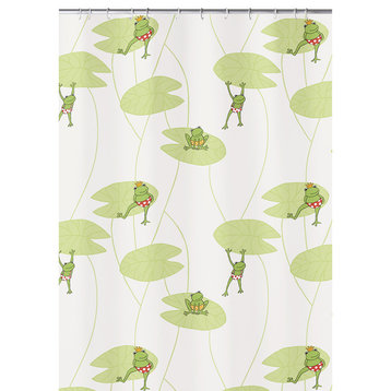 Luxury Kids Fabric Shower Curtain, Frog