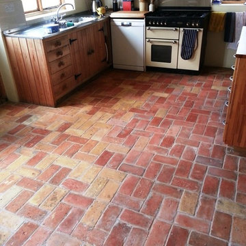 Unique Brick Kitchen Floor Restored in Wrestlingworth