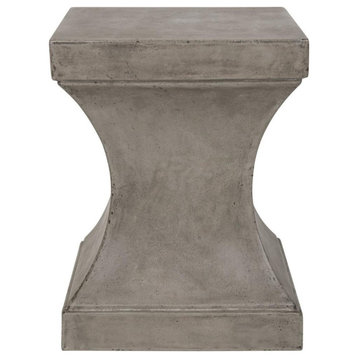 Curby indoor/outdoor modern concrete 17.7-inch h accent table, VNN1002A