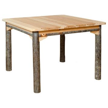 Hickory Log Table, Hickory & Oak, 42 Inch