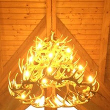 antler chandeliers