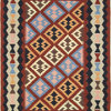 Persian Kilim Fars 4'10"x3'3" Hand Woven Oriental Rug