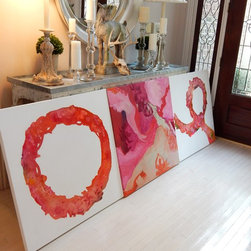 Art - Original Abstract Painting triptych, each 36 X 36 - Paintings