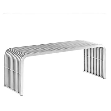 47"" Stainless Steel Bench, Silver