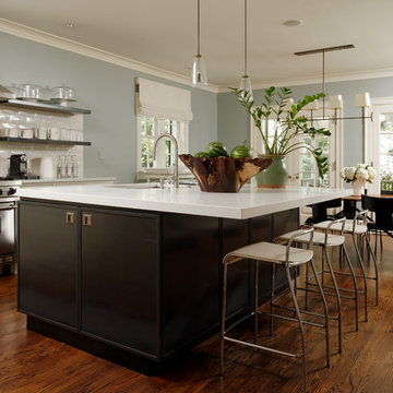 Chevy Chase, Maryland - Transitional - Kitchen with Hot Rolled Steel
