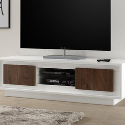 LC Mobili SKY TV Stand White/Cognac - $535.00 - Entertainment Centers And Tv Stands
