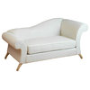 Cleopatra Ivory Chaise Lounge Sofa Loveseat