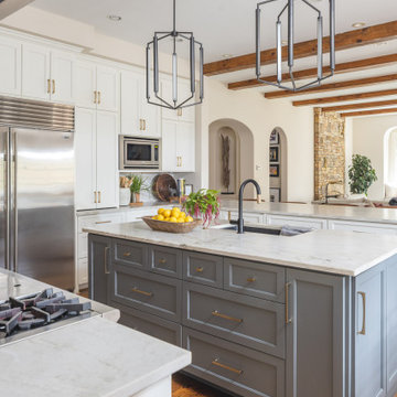 Transitional Kitchen Remodel with Custom Cabinetry and Architectural Lighting
