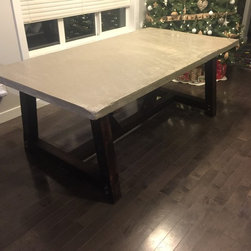 Custom Concrete Table - Table Tops And Bases