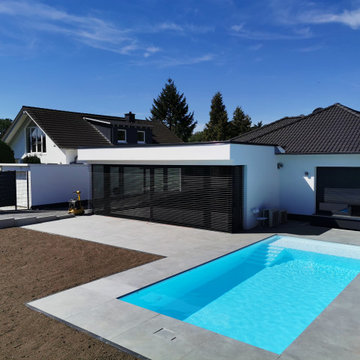 Beton- Folienbecken 8,00 x 3,50 x 1,50 m in weiß