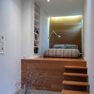 Urban bedroom photo in San Francisco with white walls