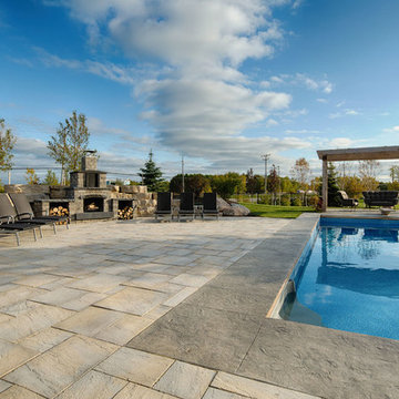 Dimensional Flagstone around pool