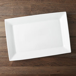 Crate&Barrel - Rectangle 18.25"x12.5" Platter - Serving Dishes And Platters